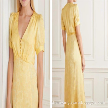 Breathable 100% Viscose Rayon Jacquard Women Dress Fabric